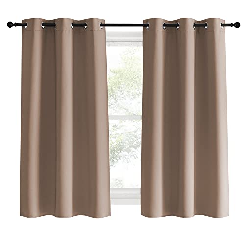 Blackout Window Curtains and Drapes for Kitchen (Cappuccino / 42"W x 60"L (Pack of 2))
