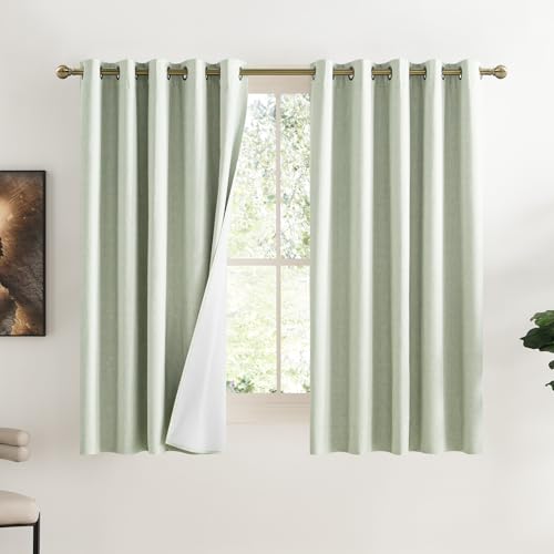 Sage Green Kitchen Linen Completely Shaded Draperies (62"W x 63"L (Pack of 2) / Sage Green)