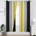 Black and Yellow Ombre Blackout Curtains 72 Inches Long (Black and Yellow / 52"W x 72"L (Pack of 2))