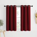 Blackout Burgundy Red Curtains and Drapes (Burgundy Red / 34"W x 50"L (Pack of 2))