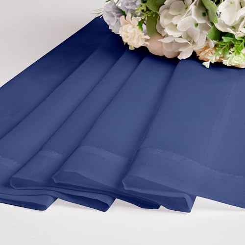 Sheer Valances for Windows 2 Pack (Royal Blue / 42"W x 18"L (Pack of 2))