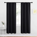 Halloween Black Out Curtain Panels for Kitchen (Black / 34"W x 72"L (Pack of 2))