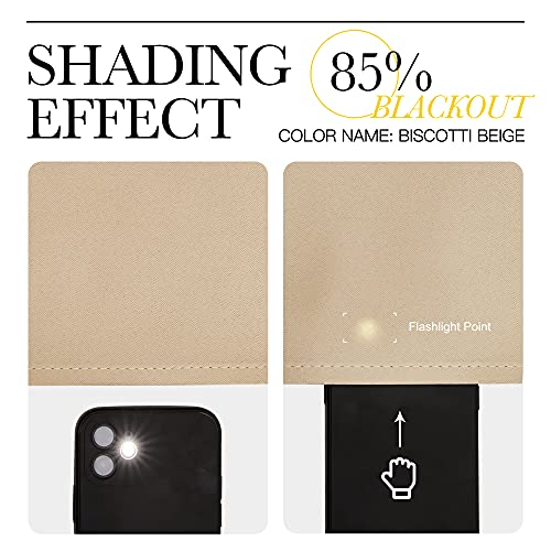 Blackout Room Darkening Curtains (Biscotti Beige / 34"W x 72"L (Pack of 2))