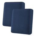 Super Stretch Individual Seat Sofa Covers Slipcover Sets Thick Jacquard Textured Twill Fabric (Navy / 2 Cushion Loveseat)