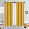 Blackout Curtains 38x54 inch Mustard Yellow Thermal Drapes (Mustard Yellow / 38"W x 54"L (Pack of 2))