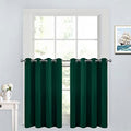 Dark Green Room Darkening Window Curtains 52x36 Inch for Kitchen (Dark Green / 52"W x 36"L (Pack of 2))