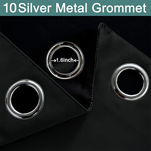 100% Blackout Lined Panels (62"W x 84"L (Pack of 2) / Black)