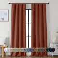 Ava Terracotta Blackout Curtains for Bedroom 90 Inches Long 2 Panels Set (Terracotta / 40"W x 90"L (Pack of 2))