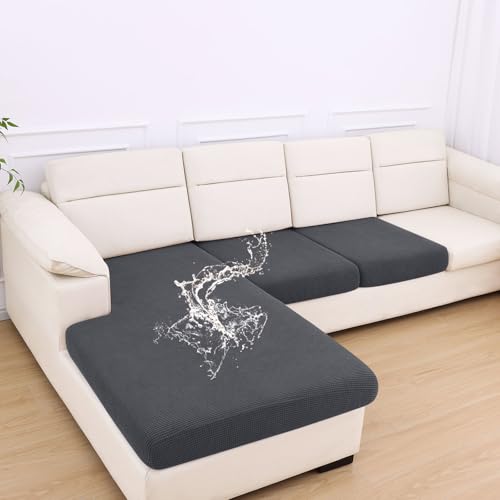 Waterproof Couch Cushion Covers for Pets (Grey / 1 Chaise+2 Seater)