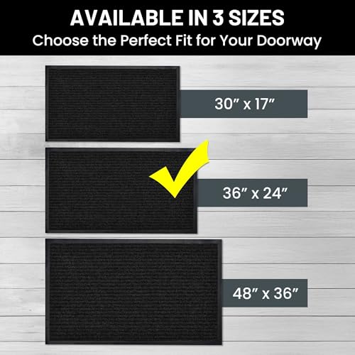 Front Door Mat (36" x 24" / Black)