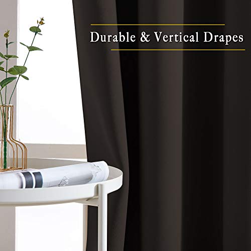 Blackout Curtains Panels for Window (Toffee Brown / 52"W x 54"L (Pack of 2))