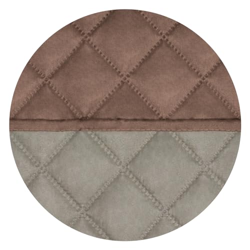 Reversible Quilted Sofa Cover Dog Couch Covers for Sofa (Small-XL / Brown/Beige)