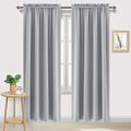 Wide Blackout Curtains for Living Room 60 x 84 Inch Long 2 Panels (Silver Grey / 60"W x 84"L (Pack of 2))