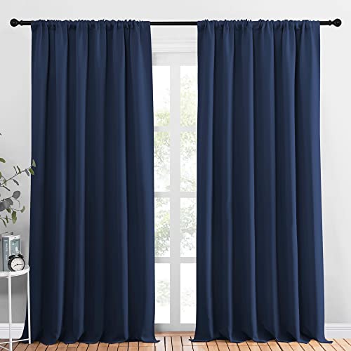 Living Room Curtains (Navy / 70"W x 95"L (Pack of 2))
