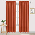Blackout Curtains for Bedroom Living Room 52 x 84 Inch Long 2 Panels (Burnt Ochre / 52"W x 84"L (Pack of 2))