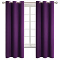 Purple Blackout Curtains for Bedroom 63 Inch Long (Purple / 42"W x 63"L (Pack of 2))
