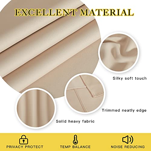 72 inch Bedroom Curtain (Biscotti Beige / 46"W x 72"L (Pack of 1))