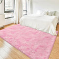 Tie Dye Pink Fluffy Rug for Bedroom 4x6ft Soft Shag Area Rug Mat Bedside Throw Rug for Living Room Kids Room Boys Teens Nursery Baby Dorm Office Home Decor Aesthetic Carpets (Tie-dyed Pink / 4' x 6' (Rectangular))