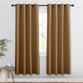 Blackout 78 inch Curtains for Doorway 2 Panels Set (Gold Brown / 52"W x 78"L (Pack of 2))