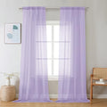 Sheer Lilac Curtains 90 inches Long 2 Panels (Lilac / 42"W x 90"L (Pack of 2))