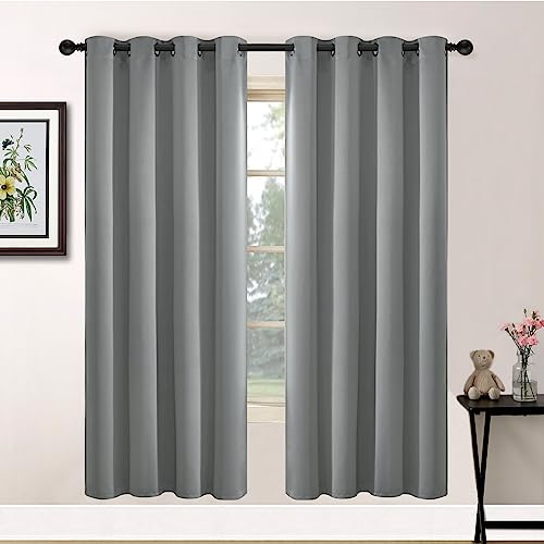 Room Darkening Curtains 52x72 inch Length Dove Grey (Dove Grey / 52"W x 72"L (Pack of 2))