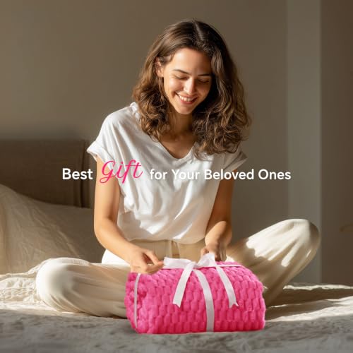 Hot Pink Twin Blanket for Couch (Hot Pink / Twin(60"x80"))