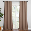 Light Reducing Grommet Curtains (Cappuccino / 42"W x 95"L (Pack of 2))
