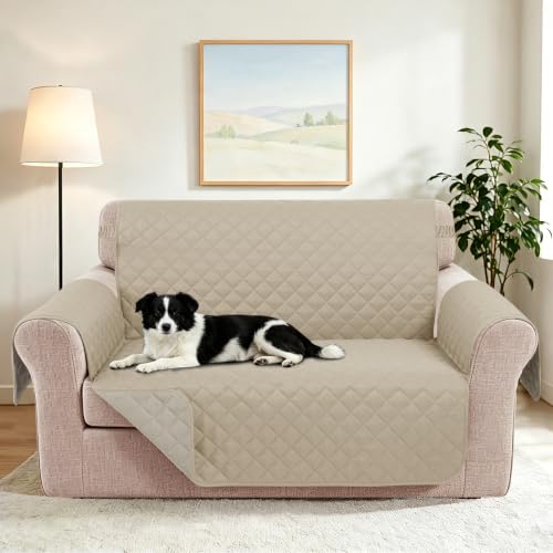 Loveseat Couch Cover for Dogs (Sand/Beige / Loveseat - Small (45"))