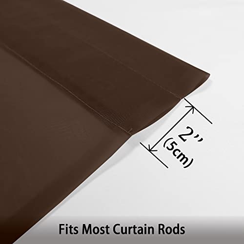 Chocolate Sheer Curtains 96 Inch Length (Chocolate / 42"W x 95"L (Pack of 2))