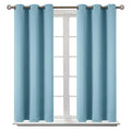 Short Curtains for Small Window 45 Inch Long (Greyish Blue / 38"W x 45"L (Pack of 2))