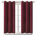 Short Curtains for Small Window 45 Inch Long (Burgundy / 38"W x 45"L (Pack of 2))
