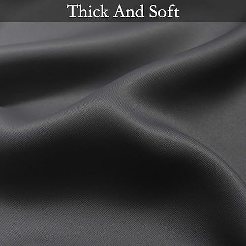 Ombre Black to Grey White Curtains for Living Room 70Wx84L (70"W x 84"L (Pack of 2) / Black)
