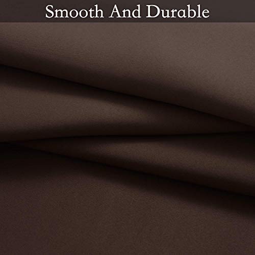 Ombre Gradient Brown White to Gray Curtains for Bedroom (52"W x 72"L (Pack of 2) / Brown and White)