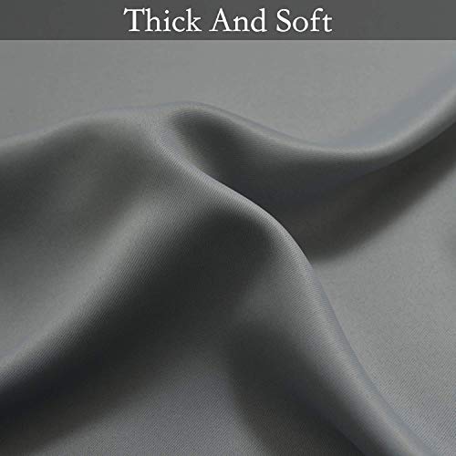 Ombre Grey to Grey White Curtains for Living Room 52Wx45L (52"W x 45"L (Pack of 2) / Grey)