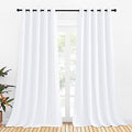 50% Light Blocking Curtain Panels for Bedroom (Pure White / 70"W x 108"L (Pack of 2))