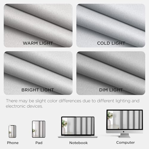 Door Curtain Blackout Curtains for Doorway Privacy Closet Drapes (Greyish White / 52"W x 96"L (Pack of 1))
