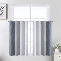 Grey and Greyish White Ombre Blackout Curtains for Bedroom 36 Inch Long (Grey and Greyish White / 52"W x 36"L (Pack of 2))