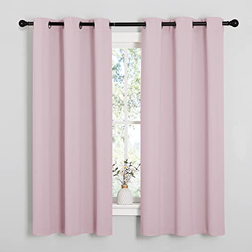 Baby Pink Blackout Curtains for Laundry 42" w x 48" L 2 Panels (Baby Pink / 42"W x 48"L (Pack of 2))