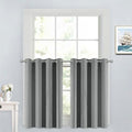 Dove Grey Room Darkening Window Curtains 52x36 Inch for Kitchen (Dove Grey / 52"W x 36"L (Pack of 2))