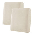 Super Stretch Individual Seat Sofa Covers Couch Slipcover Sets Thick Jacquard Textured Twill Fabric (Natural / 2 Cushion Loveseat)