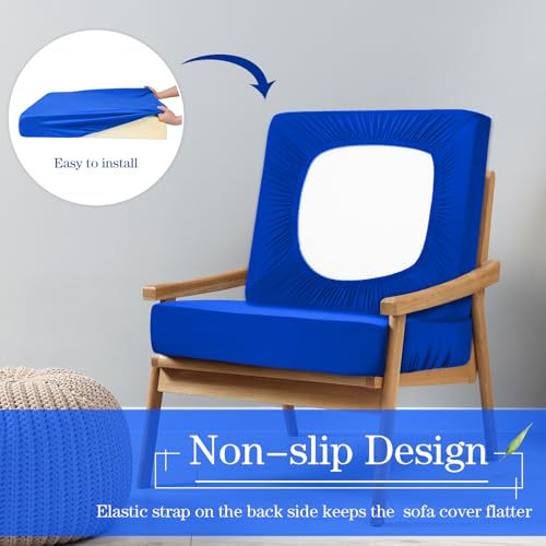4 Pcs Stretch Cushion Covers (Royal Blue / Seat Cover)