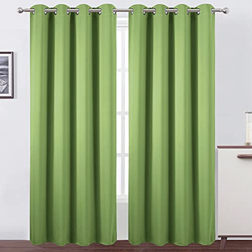 Blackout Curtains 66 x 95 inch (Light Green / 66"W x 95"L (Pack of 2))
