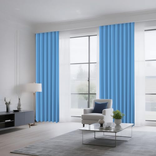 Light Blue Blackout Curtains 45 inch Length 2 Panels Set (Light Blue / 52"W x 45"L (Pack of 2))