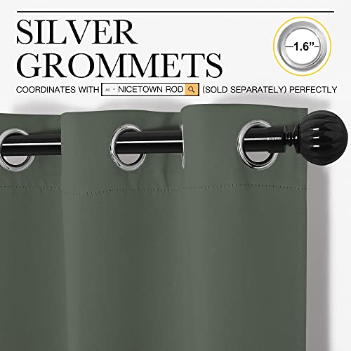 Grommet Top Blackout Curtains 1 Pair 55 x 102 (Dark Mallard / 55"W x 102"L (Pack of 2))
