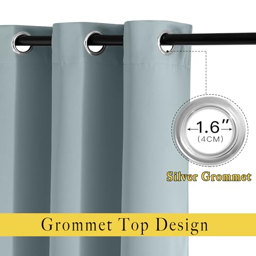 Living Room Curtains for Windows 84 inch Long (Stormy Sea / 52"W x 84"L (Pack of 2))
