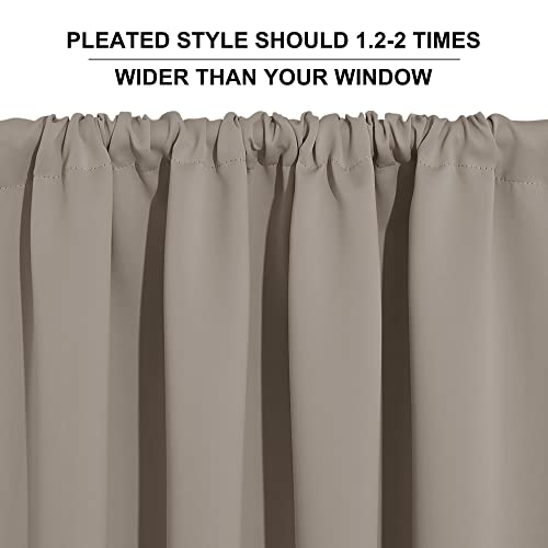 Cafe Blackout Curtains 24 inch Length (Sand / 29"W x 24"L (Pack of 2))