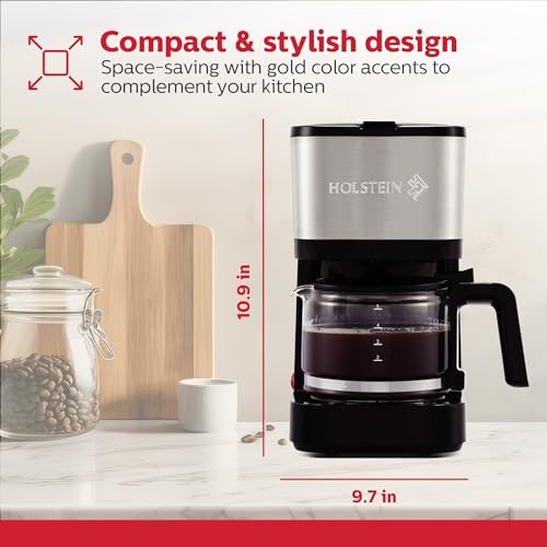 5 Cup Coffee Maker (5 Cup / Stainless Steel & Black)