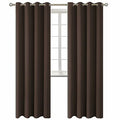 Blackout Curtains for Living Room (Brown / 52"W x 84"L (Pack of 2))