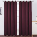 Burgundy Red Thermal Blackout Curtains (Burgundy Red / 52"W x 108"L (Pack of 2))