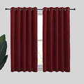 Christmas Burgundy Window Curtains Blackout Drapes (Burgundy Red / 70"W x 54"L (Pack of 2))
